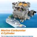 3310-864940A01 Marine Carburetor for Mercruiser Rochester Mercarb 2 Barrel 3.0L 2.5L 2 barrel Carburetor 4 CYL Engines Carb
