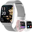 Smart Watches for Women Answer/Make Calls, 1.83" Fitness Tracker Watch with Heart Rate Monitor, 113+ Sport Modes, Pedometer, Sleep Monitor, IP68 Waterproof, Smartwatch for Android/iOS (Silver)