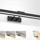 PESUTEN Picture Light Battery Operated, 16in Wireless Art Light for Paintings CCT Dimmable Recharging Battery Picture Light with Remote Control for Gallery Dartboard Art Bedroom Bathroom (Black)