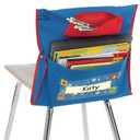 Really Good Stuff Deluxe Chair Pockets with Pencil Case, 6-Pack, Blue