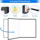 Large Magnetic Whiteboard, maxtek 60 x 36 Magnetic Dry Erase Board Foldable for Wall, 5' x 3' Aluminum Presentation Big Wall-Mounted Marker Board for Office Home & School (Black)