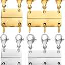 Layering Necklace Clasp 18 K Gold and Silver Separator for Stackable Necklaces