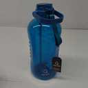 AQUAFIT 128 oz Water Bottle with Time Marker - 2in1 Straw & Chug Lid - BPA Free Big Jug with Straw - Gym Water Bottle with Strap (128 Ounces, Aqua)