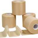 4 Rolls Pre Wrap Tape 2.75 Inch x 30 Yards Prewrap Athletic Tape, Prewrap Headbands for Hair Soccer, Foam Underwrap Sports Wrap for Wrists Elbows Knees Ankles, Avoid Skin Injuries (Beige)