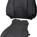 SecosAutoparts Driver Side Bottom and Top Lean Back Replacement Perforated Leather Seat Cover Black Compatible with Ford F-150 Lariat 2015-2017 Compatible with Ford F250 F350 Lariat XLT 2017-2022