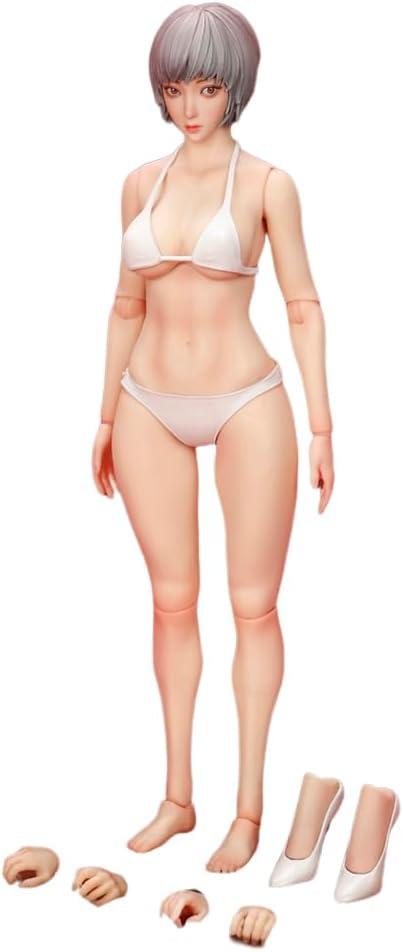 Fremego 1/6 Scale Female Action Figure,12inch Female Joint Flexible Figure Body with Movable Eyes Head Sculpt and Clothes Collection (Pale Skin)