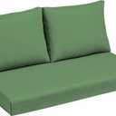 Arden Outdoor Loveseat Cushion Set, 48 x 24, Water Repellent, Fade Resistant, Cushion Set for Couch, Bench, and Swing, Moss Green Leala