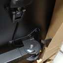 Alawooder 25 Inch Mobile Folding Desk - No Assembly, Pneumatic Sit-Stand, 29-42" Height Adjustable Rolling Laptop Desk with Hidden Wheels, 0-90 Tilt Top for Home Office, Craft & Study (Black)