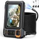 Endoscope Borescope Camera with Light, 4.3" IPS 1920P HD Inspection Camera, 50FT Semi-Rigid Snake Cable, IP67 Waterproof (7.9mm Probe) with 8 Adjustable LEDs for Sewer, Automotive Engine, Pipe, HVAC (50FT Single Lens)