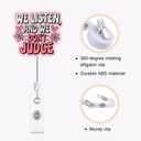 6 x Celokiy We Listen and We Don't Judge Inspirational Badge Reel Pink Heart & Floral Retractable ID Card Holder for Nurses and Healthcare Workers