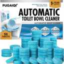 Automatic Toilet Bowl Cleaner Tablets,Blue toilet seat, Descale & Deodorize, Septic-Safe, Fresh Scent, Drop-In Tank Cleaner effective to use Works with Toilets 50 Pack Lemon Scented