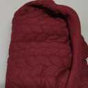 EXPAWLORER Textured Cable Knit Basic Dog Hoodie, Elevated Style Dog Sweater with Leash Hole and Pocket, Soft and Warm Pet Winter Coat, Cold Weather Clothes for Small Medium Large Dogs,Wine Red S (S(Back:12.2",Chest:19.3",Neck:15"))