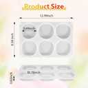 6 Cavity Deep Round Coaster Mold, Thicken Resin Casting Coasters Molds, for Epoxy Resin, for Flower Bouquet Preservation, Decorations, DIY Crafts