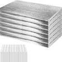 6P Garage Door Insulation Panels Kit 0.24' Thick Double Bubble Reflective Aluminum Foil Sheet Thermal Insulation Shield with 120 Tapes Winter Clod and Summer Heat for Attic, Garage, Wall (24'' x 48'')