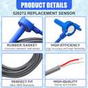520272 Pool 7790 Temperature Sensor Thermistor Air Water Solar 20' Feet Cable for Jandy Replacement Pool/Spa (10K-ohm Sensor -Includes 2" Pipe Clamp)