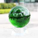 CHENGXINWENHUA Decorative Orbs for Bowls and Vases Set of 1Diameter 3" Crystal Sphere Ball,Camera Sphere and Photography Orb (Green-1)