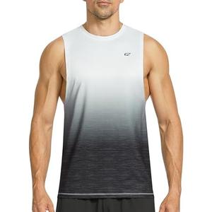 EZRUN Men's Tank Tops Swim Beach Sleeveless Shirt Quick Dry Gym Workout Stringer Muscle Tshirts Big and Tall 5XL