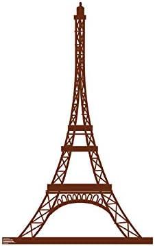 Cardboard People Paris Eiffel Tower Life Size Cardboard Cutout Standup - Paris Party Theme