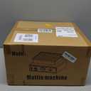 KHTD Mini Pancake Maker Machine, 25PCS Electric Nonstick Dutch Pancake Maker, 1.6 Inches Commercial Muffin Maker with Thermostat & Timer Control for Home Restaurant Snacks (12.8"D x 11.5"W x 7.6"H)