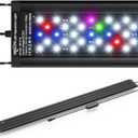 SEAOURA Led Aquarium Light for Plants-Full Spectrum Fish Tank Light with Timer Auto On/Off, 36-42 Inch, Adjustable Brightness, White Blue Red Green Pink LEDs with Extendable Brackets for Freshwater