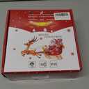 5Pcs Christmas Window Lights, Battery Powered Twinkle Lights Christmas Decorations Indoor Outdoor for Wall Door Porch Balcony Glass Decor with Suction Cup & Timer