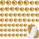 75 Pieces Gold Cake Balls Topper Decorations Foam Cupcake Topper Mini Balloon Cake Topper Balls Cake Picks for Cake Deco Birthday Party Wedding