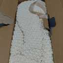 Chunky Cable Knit Throw Blanket Lightweight Cream 100% Organic Cotton Blanket for Sofa Couch Bed Baby Nursery, Rustic Shabby Chic Modern Farmhouse, 60 x 80 Give Laundering Bag