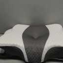 Pain Relief Cervical Pillow for Neck Support,Adjustable Ergonomic Pillow Cozy Sleeping,Odorless Orthopedic Memory Foam Pillows,Contour Bed Pillow for Side Back Stomach Sleeper (Queen Size-24.8''Lx14.96''Wx5.78''H, Grey)