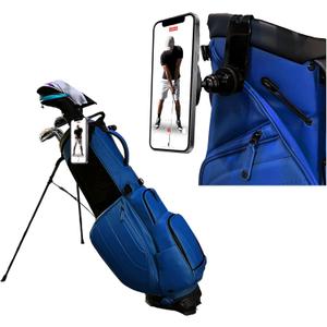 Golf Phone Holder  Fully Adjustable Golf Swing Camera Mount | Converts Any Bag into a Golf Phone Tripod | MagSafe-Compatible for Easy, Clamp-Free Setup | Golf Bag Magnetic Plate Included