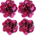Women's Brooches 4pcs Rose Flower Hair Clip Flamenco Dancer Pin up Mexican Hair Flowers Clips Hairpin Brooch Tea Party Hats Headpieces