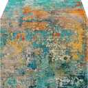 OYIMUA Colorful Teal Boho Table Runner 90 Inches Long Modern Dresser Runner Rustic Spring Fall Table Decor for Home Indoor Outdoor