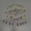 9 Pcs Rhinestone Applique Iron on Patch 3 Style Rhinestone Hot Fix Applique Wedding Hair Appliques for Bridal Wedding Dress Clothing Sash Crystal Belt Sewing Appliques for Shoes(Silver)