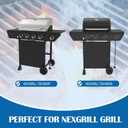 SafBbcue Grill Parts Kit for Nexgrill 720-0925P 720-0925 Replacement Parts 4 Burner, Grill Grates for Nexgrill 4 Burner 720-0925 Cast Iron, Porcelain Steel Grill Heat Plates for Nexgrill 720-0925P