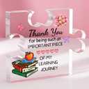 Funnli Teacher Gifts, Teacher Appreciation Gifts Acrylic Plaque, Appreciation Valentines Day Christmas Thank You Graduation Gifts for Women Teacher Principal Classmate Study Partner Roommate