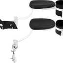 Motorcycle Passenger Armrests with Cup Holder Adjustable Fit for Honda Goldwing GL1800 2001-2017 (Chrome)