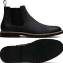 Vostey Chelsea Boots Men Casual Dress Boots Black Ankle Classic Slip on Boots for Men (10)