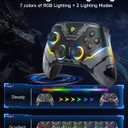 EasySMX X15 Wireless PC Controller with Hall Effect Joysticks & Triggers, RGB Lighting, 2 Back Buttons, 1000mAh Battery, Bluetooth Game Controller for Windows PC, Steam, Switch & Android