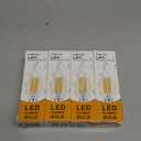 Beonllay E14 LED Bulb 40W Equivalent 4W Dimmable European Base Light Bulbs, 3000K Soft White E14 Frosted Glass Decorative Bulb, Pack of 4