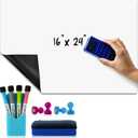 Self-Adhesive Magnetic Dry Erase Whiteboard Paper 16" x 24", Peel and Stick Whiteboard for Walls, Includes Magnetic Accessories, Easy to Write and Clean, WhiteBoard for Kids, Home, Office, School