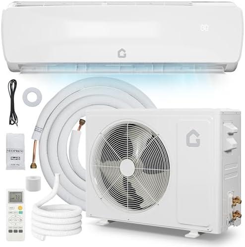 ACONEE 19 SEER2 9000 BTU Split Air Conditioner, Ductless Mini-Split Inverter A/C Heat Pump System 115V, Cools 450 Sq. Ft, 3-in-1 Cooling/Heating/Dehumidifying, 10ft Pre-Line Set, White
