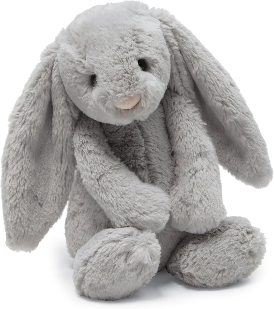 Bashful Grey Bunny Stuffed Animal, Small  - Rabbit and Bunny Plush Toy - Classic Children's Gift