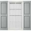 14 3/4"W x 28"H Mid-America Vinyl, TailorMade Two Equal Panels, Raised Panel Shutters, w/Installation Shutter-Lok's (Per Pair), 385 - French Roast