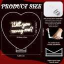 Breling 6.6ft Large Metal Heart Arch Stand and Will You Marry Me LED Neon Light Sign Backdrop for Outdoor Proposal Wedding Engagement Bridal Valentine and Birthday Party Decor (Red)