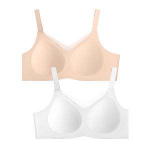 Lace V Seamless Bras for Women No Underwire Bralettes Push Up Wireless Supportive Full Coverage Everyday Bras XL