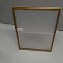 EHWINE 12 Pack Acrylic Sign Holder 8.5 x 11, Gold Picture Frame Stand up Table Top Sign Holders, Slanted Back Paper Holder Clear Display Stand Menu Flyer Holder for Wedding Party