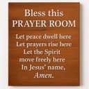 Bless This Prayer Room Canvas Print  Christian Blessing Wall Art Sign, 12x16 inch Faith Room Decor for Home Chapel, Meditation Space, and Prayer Corners