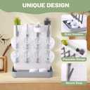 Hranio Baby Bottle Drying Rack Baby Bottle Organizer Drying Rack Space Saving Foldable Dish Can Dry Up to 12 Bottles Large Vertical for Infant Accessories & Pump Parts (Gray)