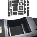 SXCY for 2024-2026 Lexus GX 550 Cup Holder Inserts Liner [Not for Cool Box] 2025 2026 GX 550 Door Slot Mats for 2024-2026 Lexus GX550 Accessories 2025 2026 GX550 Cup Console Inserts Liner (Black)