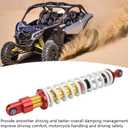 Motorcycle Shock Absorber, 450mm/17.72in Universal Adjustable Rear Suspension, Heavy Duty Motorcycle Rear Shock Strut for ATV, Kart, Scooter, Dirt Bike, Quad, UTV