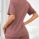 SOLY HUX Women's Pajama Bottom Ribbed Knit Casual Skinny Lounge Shorts Sleepwear (S)